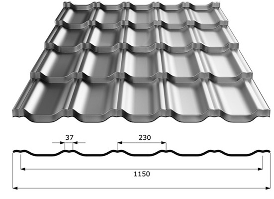 Farbstahlbambus glasig-glänzende Dachplatte-Rolle, die Maschine bildet