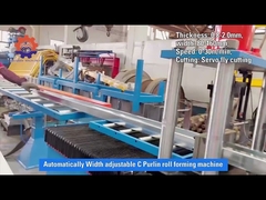 GCr15 Steel Sheet C Purlin Interchangeable Roll Former Machine With Per Cutting